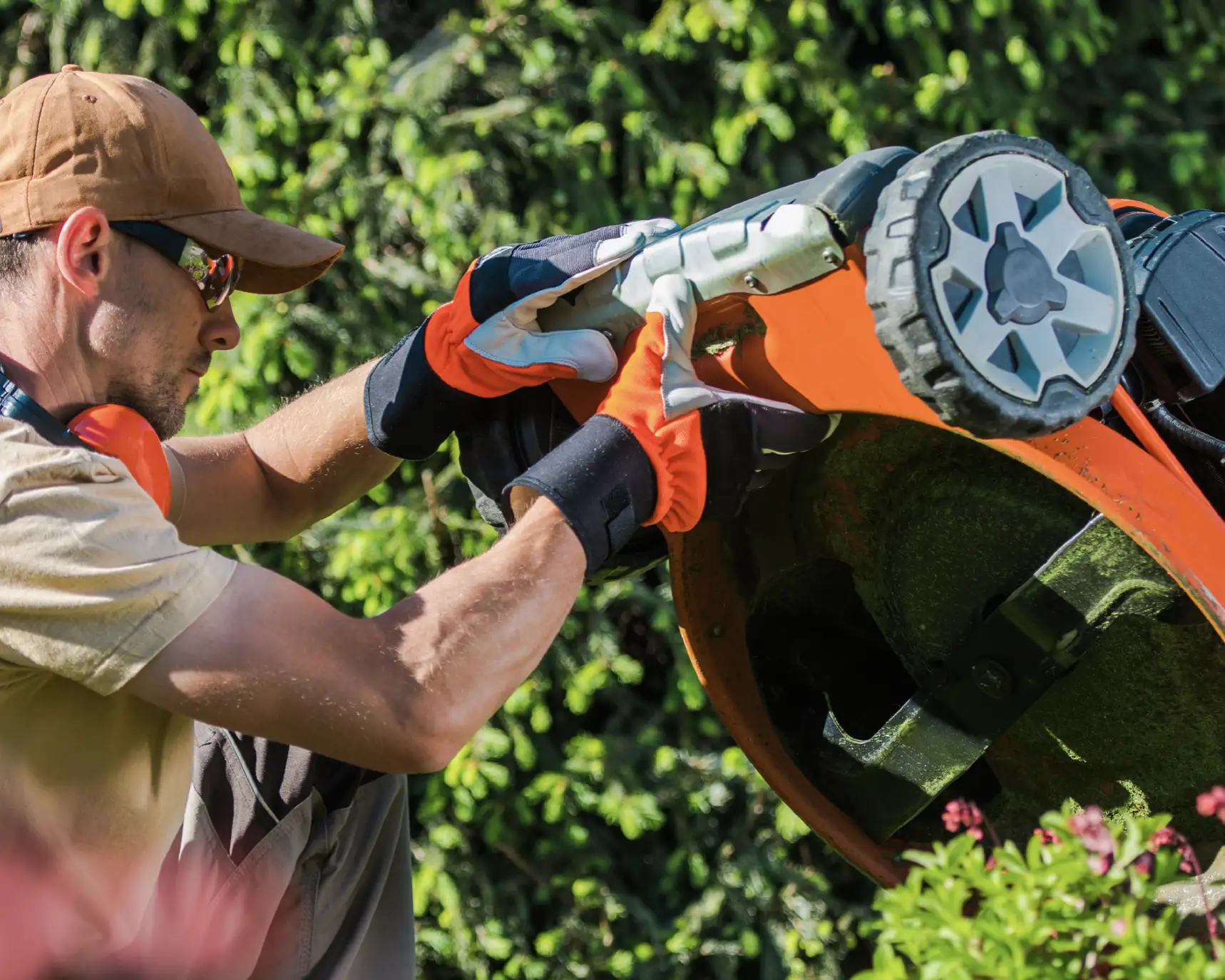 sharpen lawn mower blades